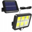 LAMPA OGRODOWA SOLARNA Z CZUJNIKIEM RUCHU I ZMIERZCHU NA ŚCIANĘ LED + PILOT