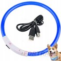 LED LIGHTING COLLAR FOR DOG AND CAT, ADJUSTABLE LENGTH, USB SILICONE