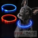 LED-BELEUCHTUNGSHALSBAND FÜR HUNDE UND KATZEN, LÄNGENVERSTELLBAR, USB-SILIKON