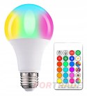 ENERGY SAVING COLOR LED BULB WITH REMOTE CONTROL 10W WITH E27 THREAD LAMP