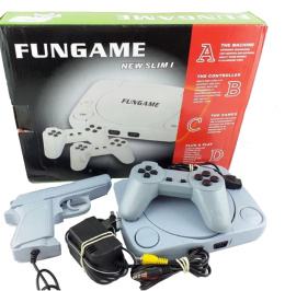 Retro TV game console fungame with 2 pads and games