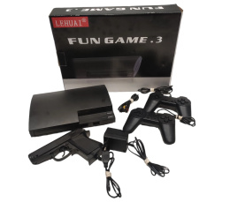 Retro TV game console fungame with 2 pads and games