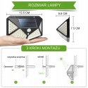 LAMPA ELEWACYJNA ŚCIENNA SOLARNA CZUJNIK RUCHU ELEWACYJNA KINKIET 100 LED