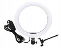 Lampa ring 30cm biała z pilotem