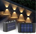 SOLARLAMPE WANDLEUCHTE GARTENLAMPEN DÄMMERUNGSSENSOR FÜR WAND 2x