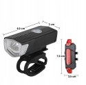 BICYCLE LAMP LED LAMPS FRONT BACK POWERFUL FLASHLIGHT FOR BIKE HANDLEBAR USB