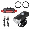 BICYCLE LAMP LED LAMPS FRONT BACK POWERFUL FLASHLIGHT FOR BIKE HANDLEBAR USB