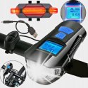 LED BICYCLE LAMP WITH COUNTER HORN FOR BIKE HANDLEBAR BELL USB