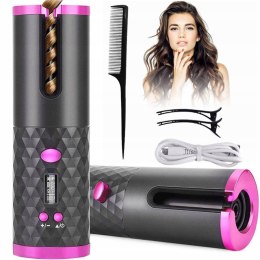 HAIR CURLING IRON AUTOMATIC INVERTER LCD WIRED CERAMIC LCD