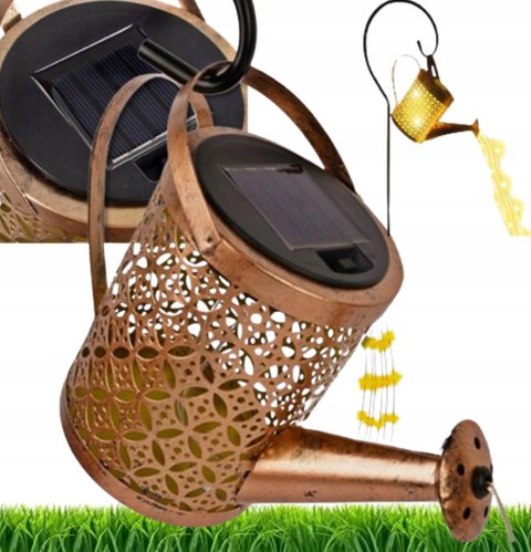 Solar garden lamp watering can