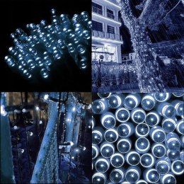 Solar christmas tree lights 100 led cw