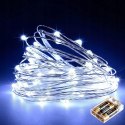 Weihnachtsbaumbeleuchtung, 50 led-draht, betrieben mit cw-batterien