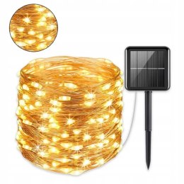 Solar christmas lights wire 200 led ww