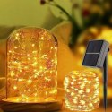 Solar christmas lights wire 200 led ww