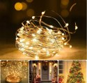 Solar christmas lights wire 200 led ww