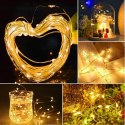 Solar christmas lights wire 200 led ww