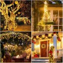 Solar christmas lights wire 200 led ww