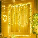 Solar christmas lights wire 200 led ww