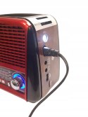 RADIO KUCHENNE RETRO SOLAR USB FW SD SIECIOWO-BATERYJNE PRZENOŚNE