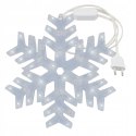 Christmas decoration glowing snowflake for window flate