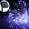 Lampki ogrodowe solarne drucik 200 led CW (50)